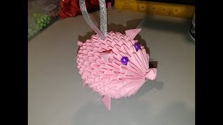 СВИНКА - ШАРИК модульное оригами очень красивая свинка новогодняя (PIG - BALL modular origami)