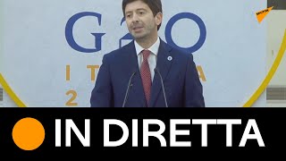 Roma, G20 Salute: la conferenza stampa del ministro Roberto Speranza