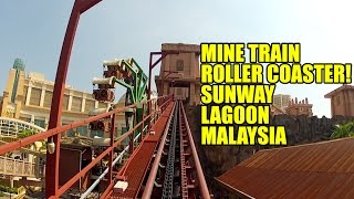 Weird But Fun Mine Train Roller Coaster! Lost City of Gold Front Seat POV Sunway Lagoon Malaysia