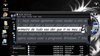 como mudar o botao menu iniciar