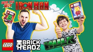 СУПЕРГЕРОИ СТАЛИ ПИКСЕЛЬНЫМИ! ЭТО ЗАРАЗНО? Папа Роб и Ярик: распаковка Lego Brick Heads! 13+