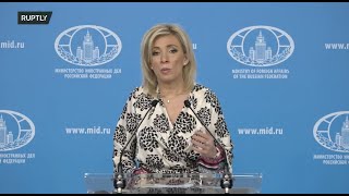 LIVE: MFA spokesperson Maria Zakharova holds weekly briefing