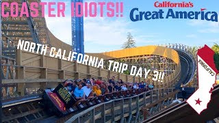 Coaster Idiots Crazy Northern Cali Trip Day 3! California's Great America!