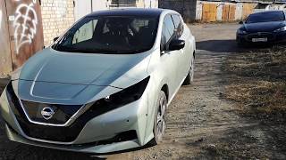 nissan leaf E+ 62 kwt/h 2019год. 3 часть. (не интересная)