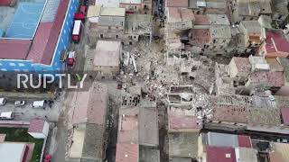 Italy: Drone footage shows devastating aftermath of gas explosion in Ravanusa