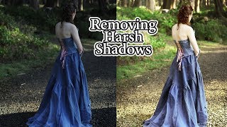 CS5 Photoshop Editing Tutorial: How to brighten dark image remove harsh shadows model out background