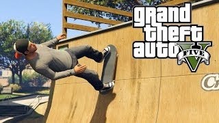 GTA 5 SKATEBOARDING MOD STUNT MONTAGE! (GTA 5 Mods)