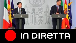 Conferenza stampa di Conte e Sánchez a Madrid