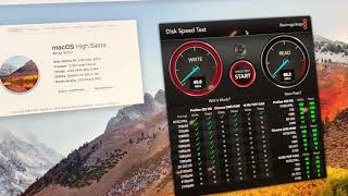 iMac Retina 4K 21,5” 2017 HDD disk Speed test blackmagic  3 GHz i5
