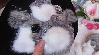 Как сделать розу из меха. Мастер класс вышивка розы из меха.  how to make a rose from fur