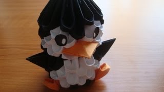 3D origami penguin tutorial