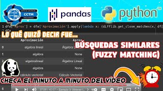 ???? + ¿Cómo hacer búsquedas aproximadas en strings? | Similtudes | Fuzzy matching | Pandas | Python