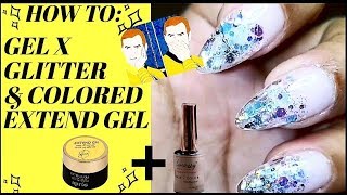 GelX | How To Colored Extend Gel & Glitter | Watch Me Work