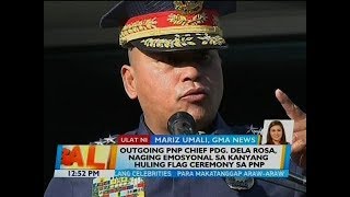 BT: Outgoing PNP Chief PDG. Dela Rosa, naging emosyonal sa kanyang huling flag ceremony sa PNP