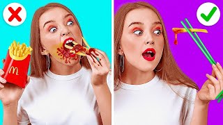 TRIK RAHASIA MAKANAN CEPAT SAJI || Cara Cerdas Makan Makanan Favoritmu