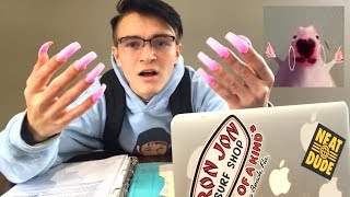 Wearing Acrylic Nails To School For A Week