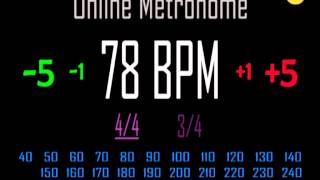 Metronomo Online - Online Metronome - 78 BPM 4/4
