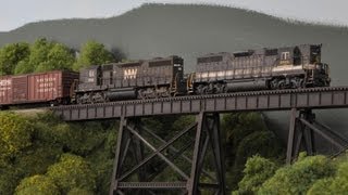 LAYOUT TOUR - N Scale - Norfolk Southern / CSX - Charleston, Roanoke and Eastern Railway