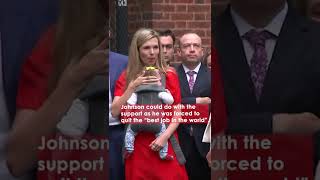 Did You Spot Boris Johnson's Wife and Baby at Resignation?