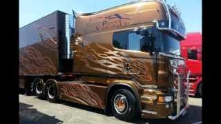 Scania R620 V8 Longline P.van den Blucke (STH) France interior - Black Amber replica (HD)