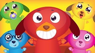 Five Little Monkeys Jumping on the Bed | 5 Little Cute Dogs by Luke & Mary