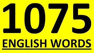 1075 MOST COMMON ENGLISH WORDS AND PHRASES in English speaking. New words in English