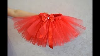 НОВЫЙ СПОСОБ как сделать пышную юбку пачку туту из фатина Skirt handmade DIY
