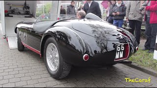 RARE! 1953 Ferrari 166 MM/53 barquette Oblin. Start up and drive by! Zoute Grand Prix 2014