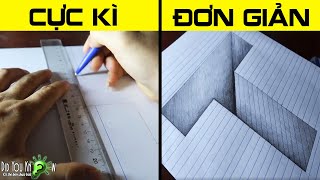 Cách vẽ chữ T lún sâu - Vẽ 3D đơn giản (Easy 3D Trick Art) | Did you know?