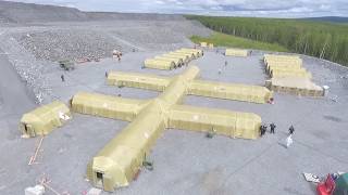Совместная работа военных врачей и медиков ФМБА в полевом госпитале в поселке Еруда