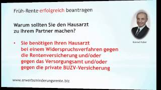 Erwerbsminderungsrente Hausaufgaben Nr 7: (Machen Sie Ihren Hausarzt zu Ihrem Partner)