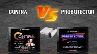 Contra VS Probotector (N.E.S.)