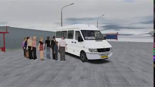 Omsi 2. Чугуев 2.0, маршрут 663, Автовокзал-Рынок, автобус Mercedes-Benz Sprinter_12D