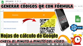 ????‍ Generación de códigos QR (Links a páginas y texto) con las hojas de cálculo de Google | ¡Fácil!