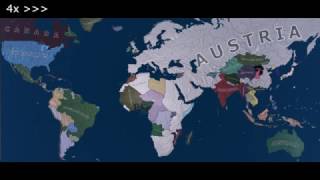 Austrian World Conquest, Timelapse Hearts of Iron 4