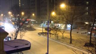 DSNY PLOWS TAKE TO THE STREETS DURING WINTER STORM HERCULES WITH BLIZZARD CONDITIONS IN NYC.
