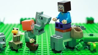 Lego Minecraft Brick Building Mobs Animation