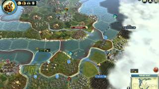 Let's Play Civ 5 England Giant Earth Map Episode 2 clip2