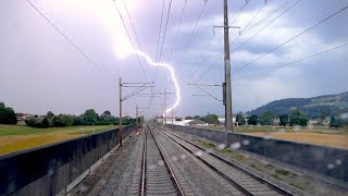 ϟ Thunderstorm Cab Ride, Gümligen - Spiez, Switzerland [07.2019]