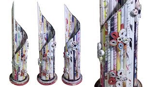 Newspaper Flower Vase DIY Newspaper Crafts Best out of Waste (LifeStyle Designs Unique Idea)