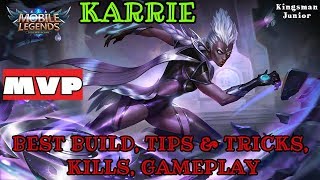 Mobile Legends | KARRIE (КЭРРИ) ТАЩИТ MVP | BEST BUILD | TIPS & TRICKS | SKILLS | GAMEPLAY
