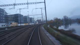Lokführerstandsfahrt Re 460 Ausfahrt Zürich - Baden
