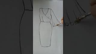 Je dessine une robe classe et élégante