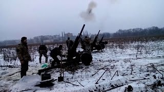 22 01 2015 Avdiivka town. Ukrainian forces shelled Spartac village.
