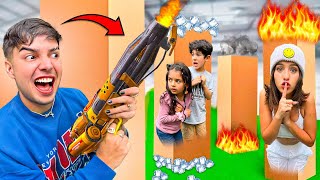 JUGAMOS A LAS ESCONDIDAS en CAJAS de CARTÓN FRÍO VS CALIENTE !!