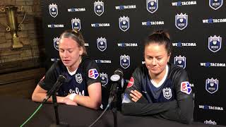 Lauren Barnes and Bethany Balcer Orlando post game