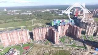 Видео-обзор с воздуха пос. Мурино, метро Девяткино, ЖК Тридевяткино царство, ЖК Силы Природы