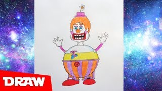 How to draw Lemonade Clown, FNAF, Как нарисовать Лимонадного Клоуна, ФНАФ