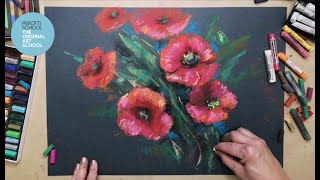 Рисуем маки // Мастер-класс по сухой пастели
