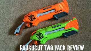 Nerf Zombie Strike RoughCut 2X4 2pk Unboxing, Overview & Firing Test